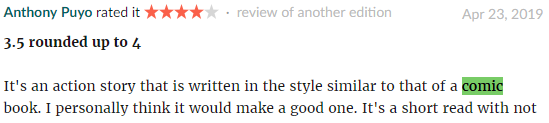 Goodreads Review.